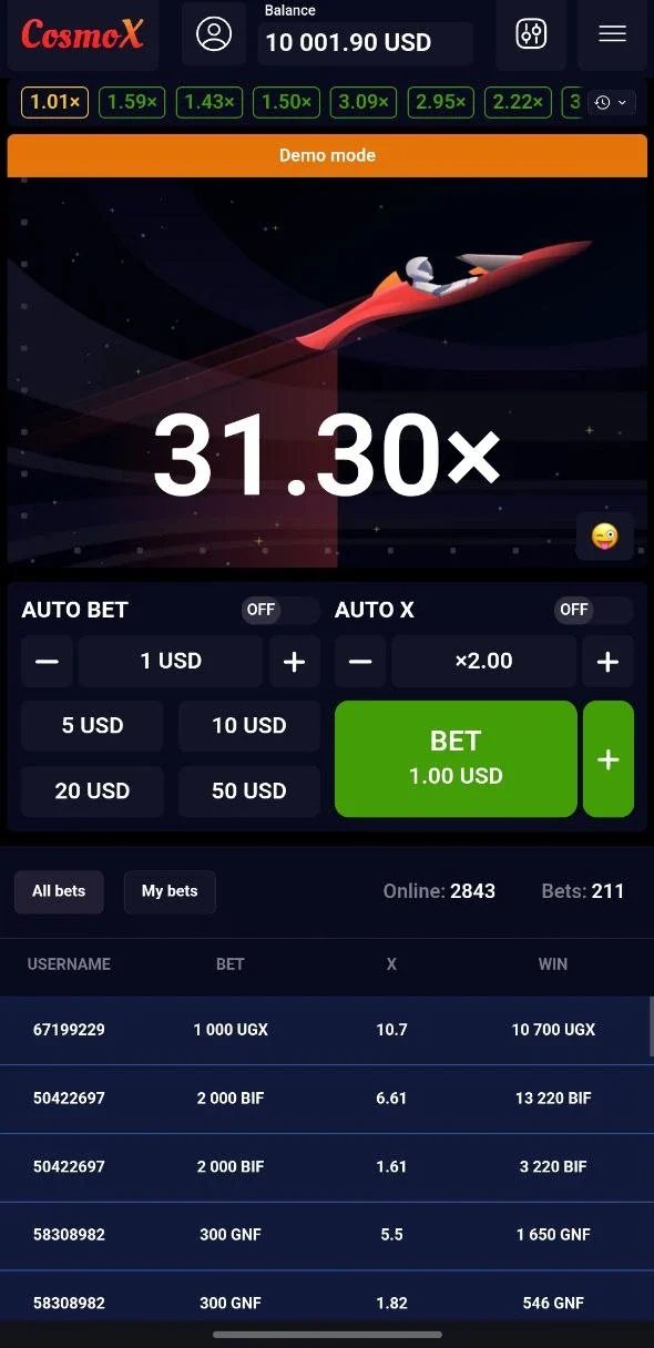 Cosmox app.