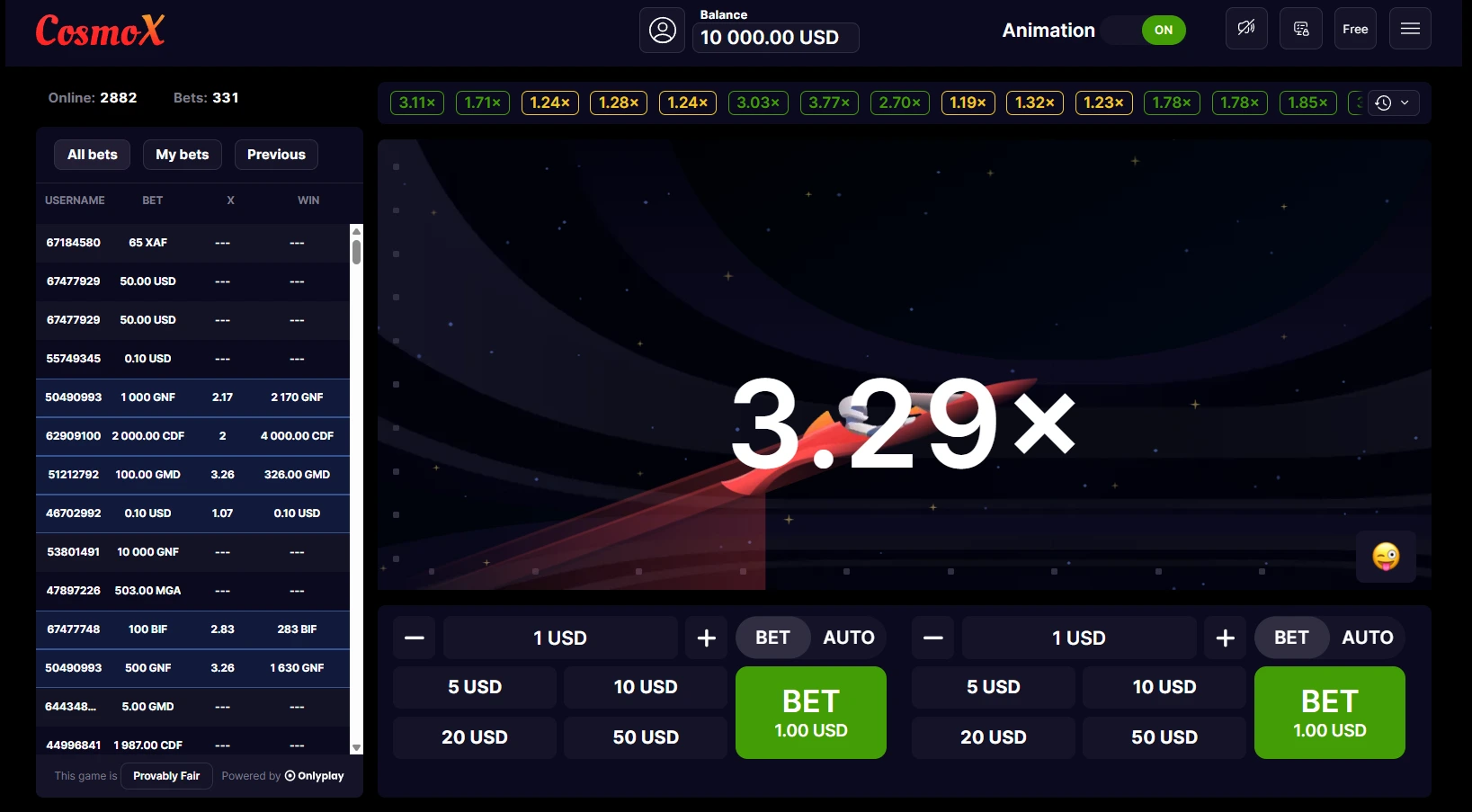 Cosmox play.